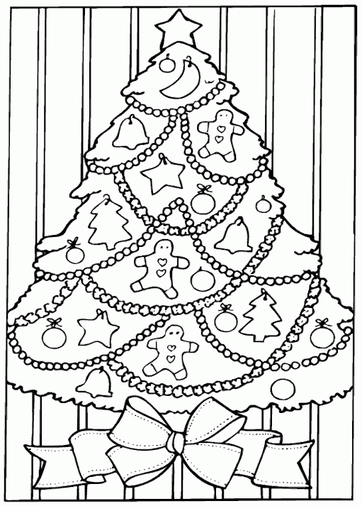 Christmas Tree Coloring Pages Coloringpages1001