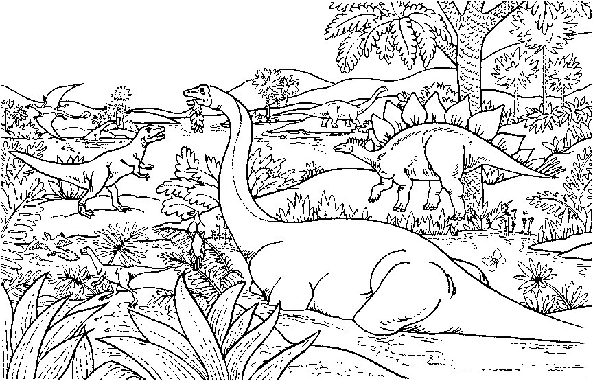 Dinosaur Coloring Pages Coloringpages1001