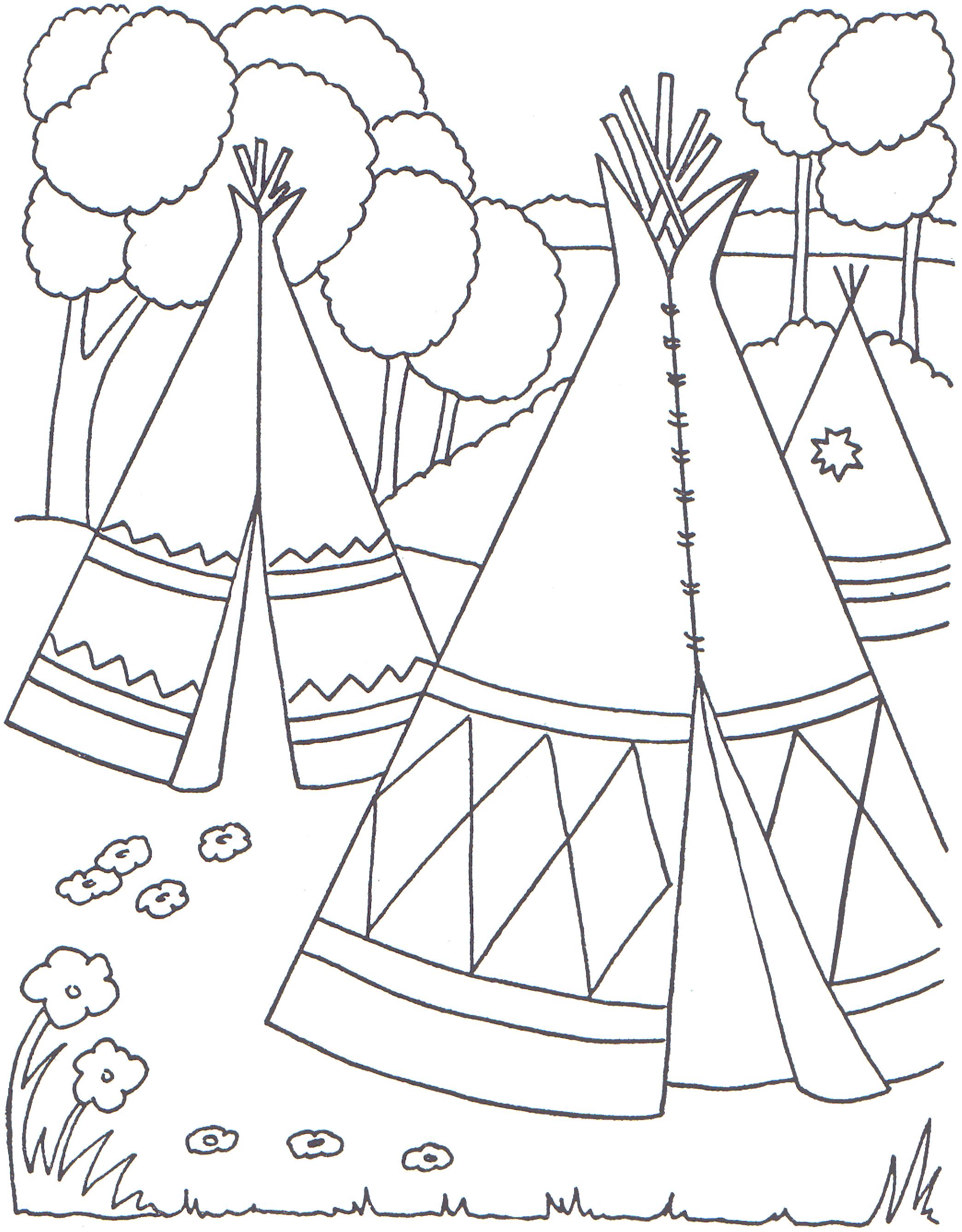 Indian Coloring Pages Coloringpages1001