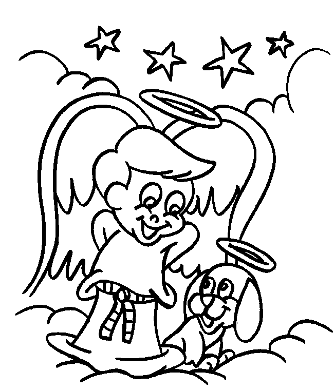 Christmas angel Coloring Pages - Coloringpages1001.com
