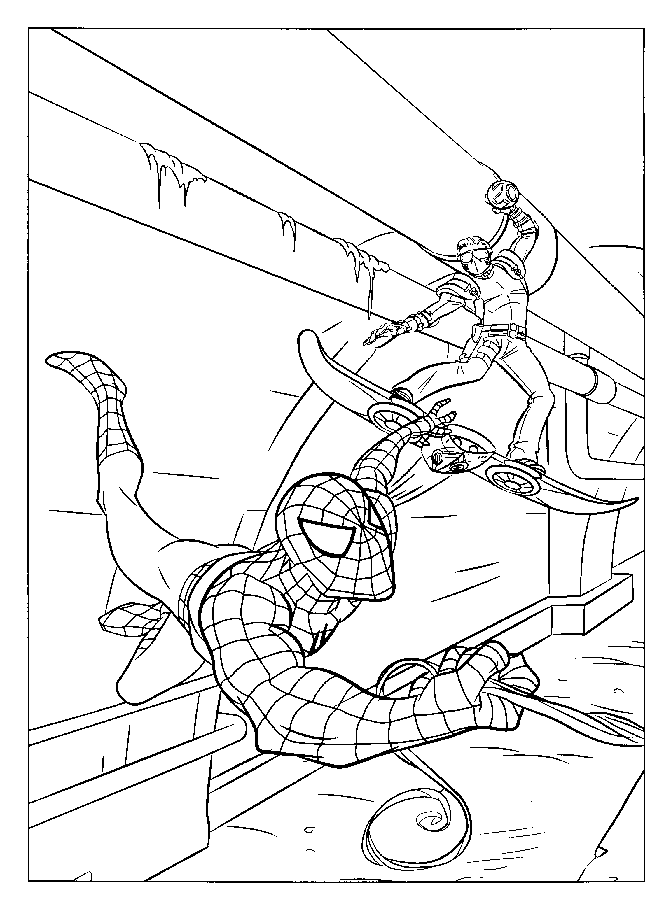 Spiderman Printable Coloring Sheets