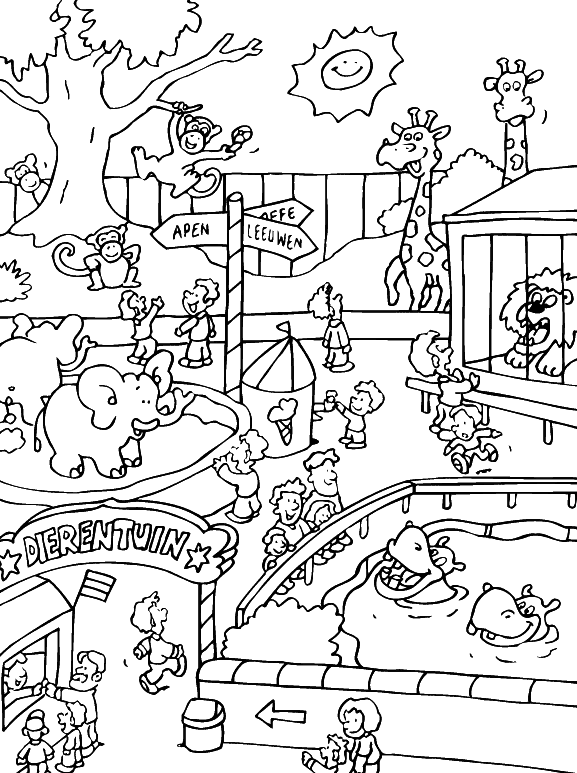 Zoo Coloring Pages 6
